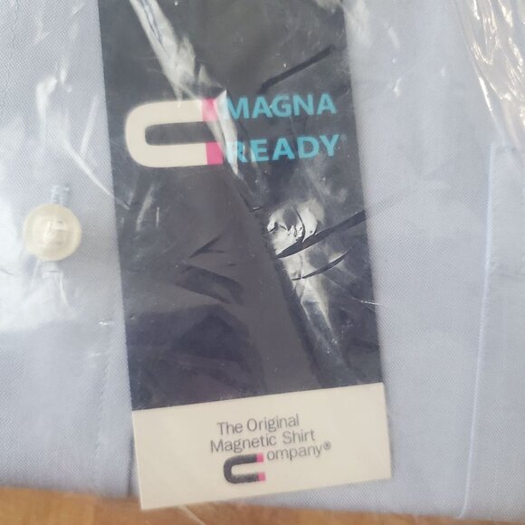 MagnaReady the original magnetic mens shirt sz XXL blue color chest pocket new - Picture 8 of 8